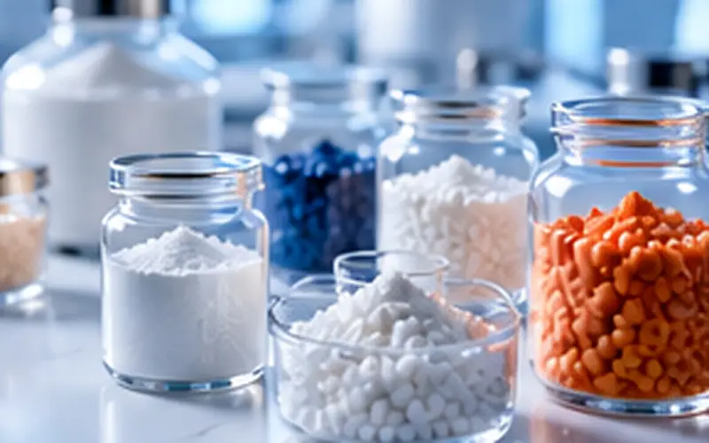 Specialty ingredients and pellets in laboratory sample jars